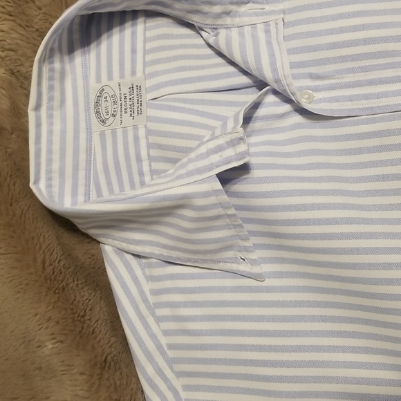 Brooks Brothers Other - Brooks Brothers Made in USA Lt. Blue Stripe Oxford Cloth Button Down